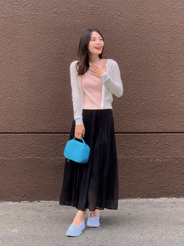 CHECK STYLING IDEAS FOR CHIFFON SKIRT UNIQLO IN