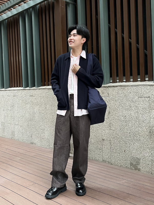 PLEATED STRAIGHT PANTS(MEN'S) OUTFIT IDEAS | UNIQLO SG